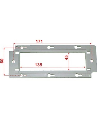 Пластиковый суппорт для установки 45х135 LANMASTER (LAN-PF45x135) в Армавире Коммутационные изделия Pintop.ru